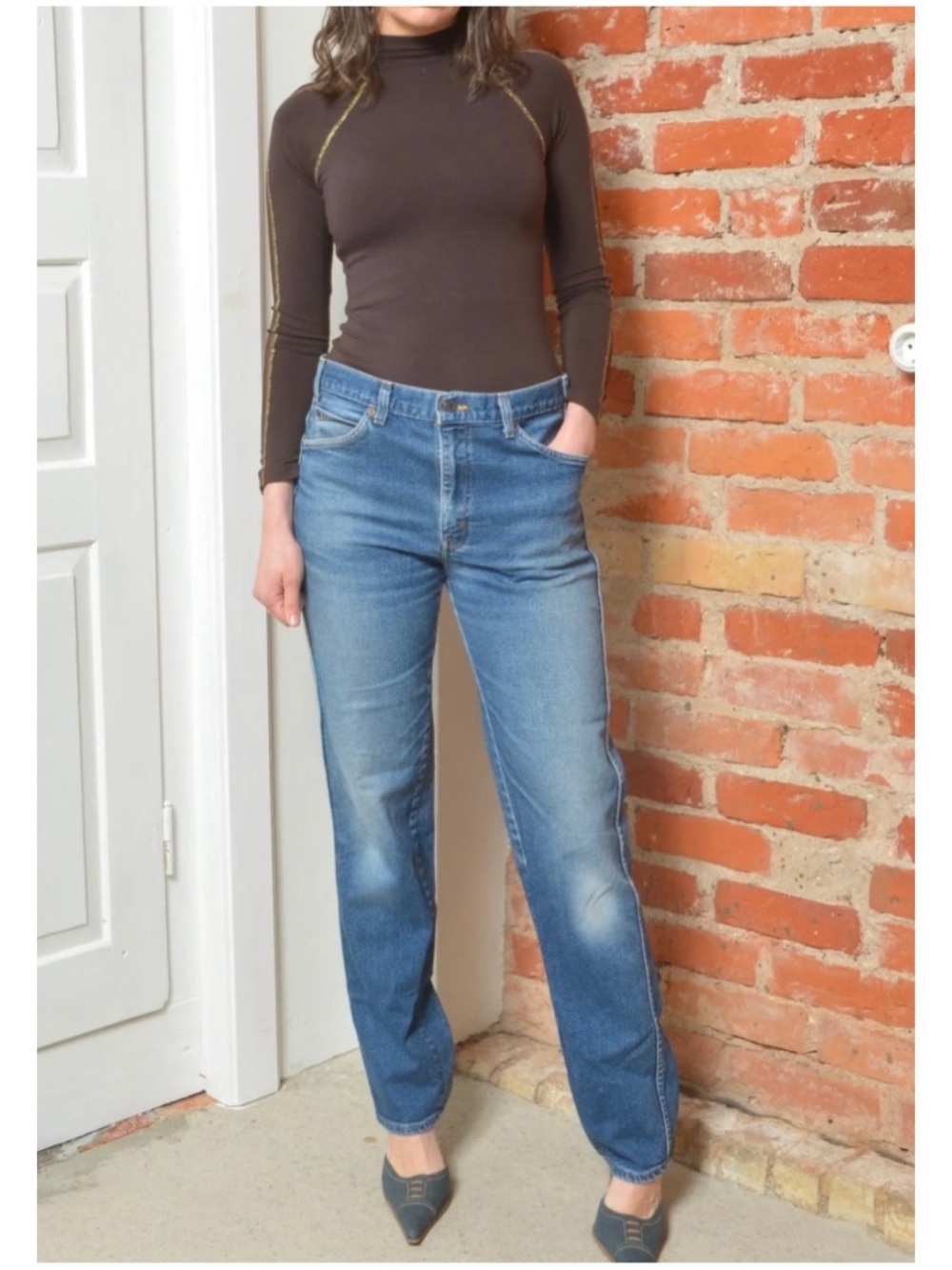 Levi’s 547 Orange Tab Vintage 70s Sz 27 Straight Leg Jeans High Rise USA Made